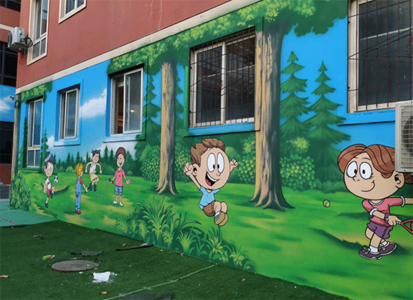 幼兒園墻噴繪如何做？
