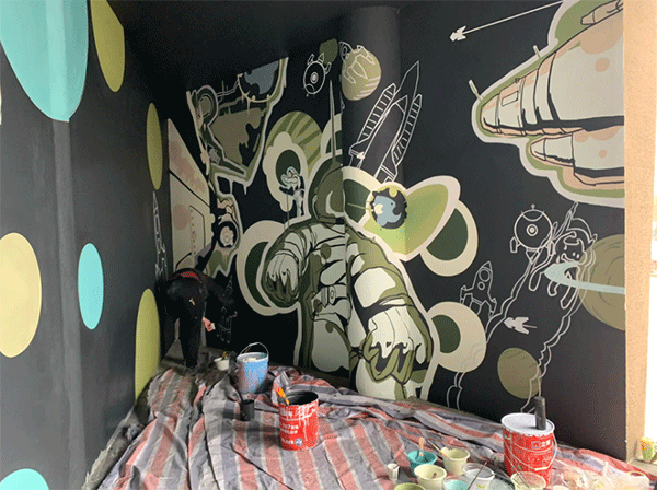 噴繪墻怎么設計才好看呢？設計噴繪墻畫的兩大要點